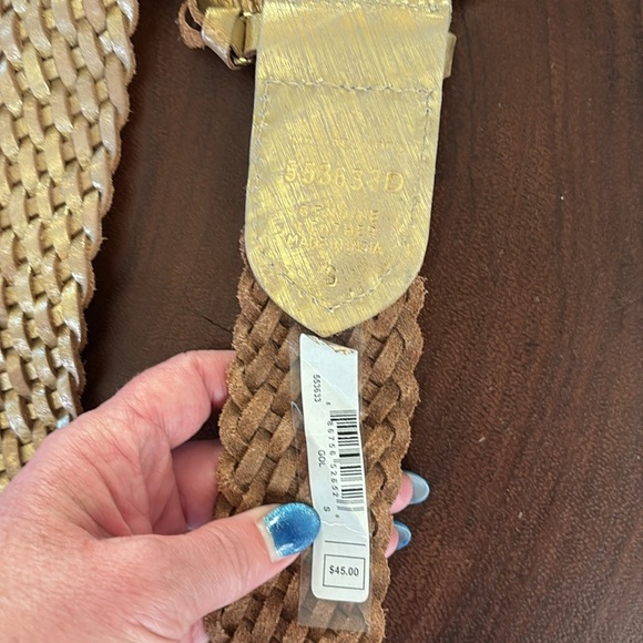 Michael Kors Gold-Tone Woven Belt/ Size small/NWT - Picture 4 of 5